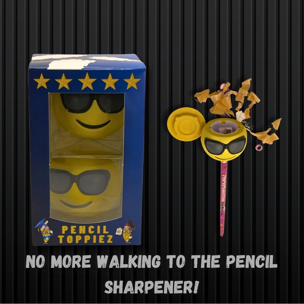 Pencil Toppiez! Premium Cool Emoji Multipurpose Pencil Topper (pack of 2)